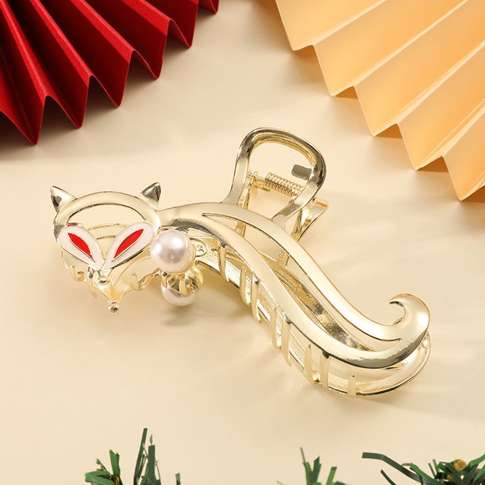 Kẹp Tóc Kim Loại Hình Đuôi Cá Mập Phong Cách Hàn Quốc Cho Nữ