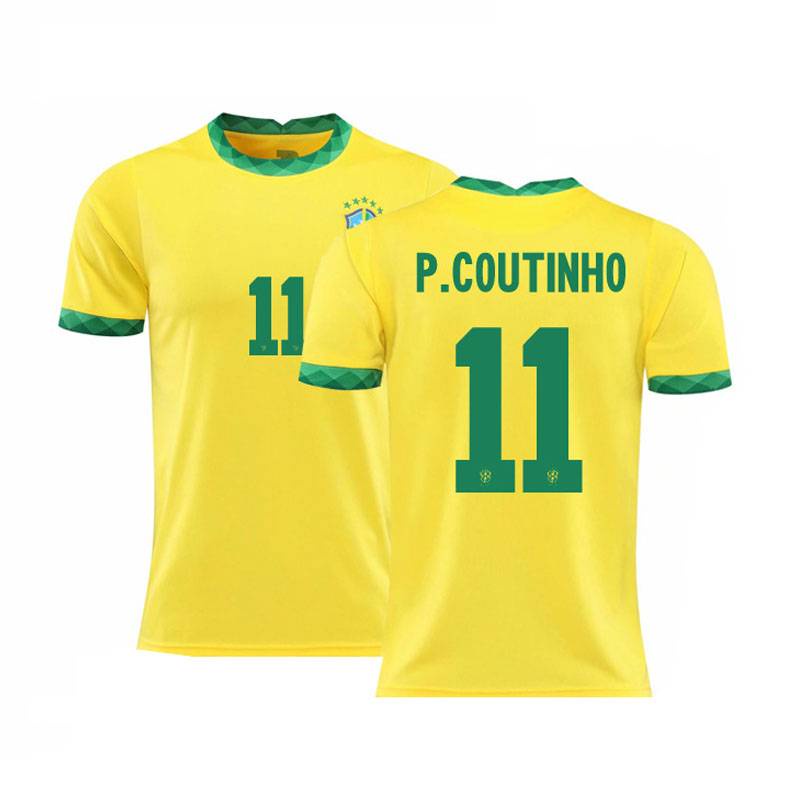 Áo Thun Bóng Đá YB2 Brazil Neymar Paqueta Jesus Vini Coutinho Plus size N