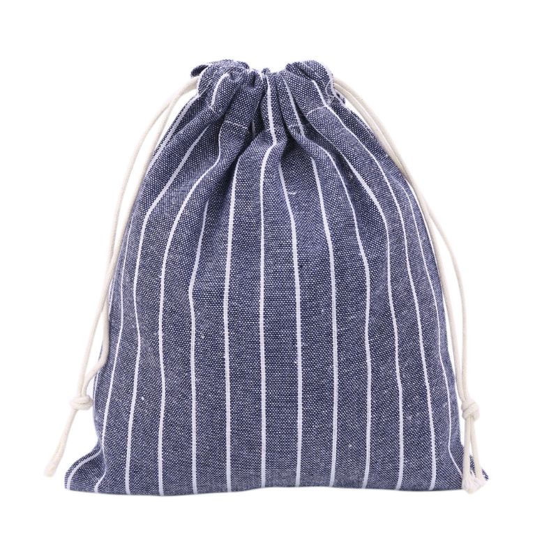1 Túi Dây Rút Cotton Lanh Đựng Kẹo Giáng Sinh