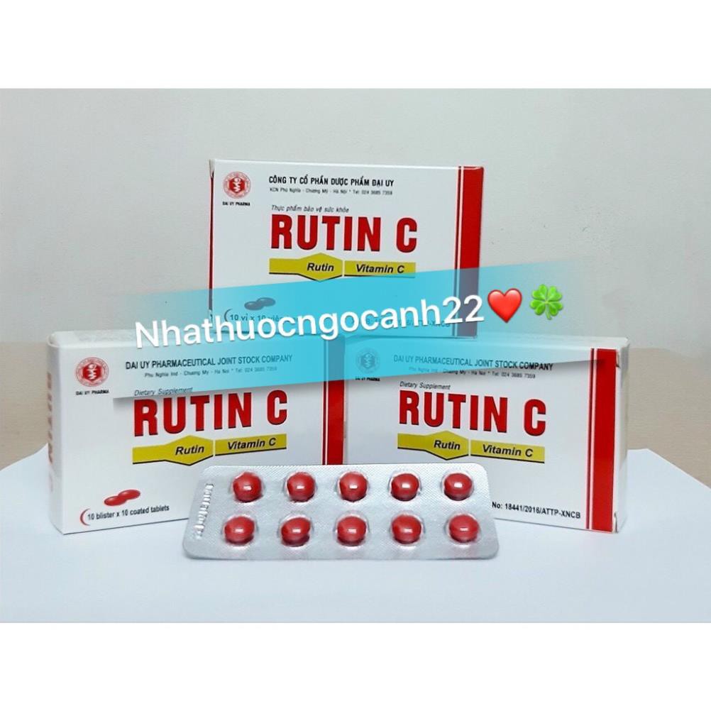 (CHÍNH HÃNG)RUTIN C Hộp 100 viên nén Đại Uy