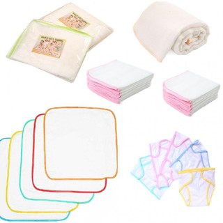 20 Khăn Sữa 25 X 25Cm + 2 Khăn Tắm 4 Lớp + 10 Khăn Chống Thấm Và 10 Tã Cho Bé