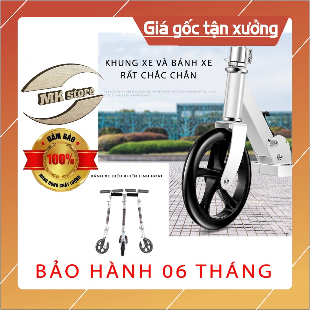 [ĐỘC QUYỀN ] Xe Trượt Scooter Người Lớn cao cấp - Có thể gập gọn và dây đeo - Bảo hành 06 tháng