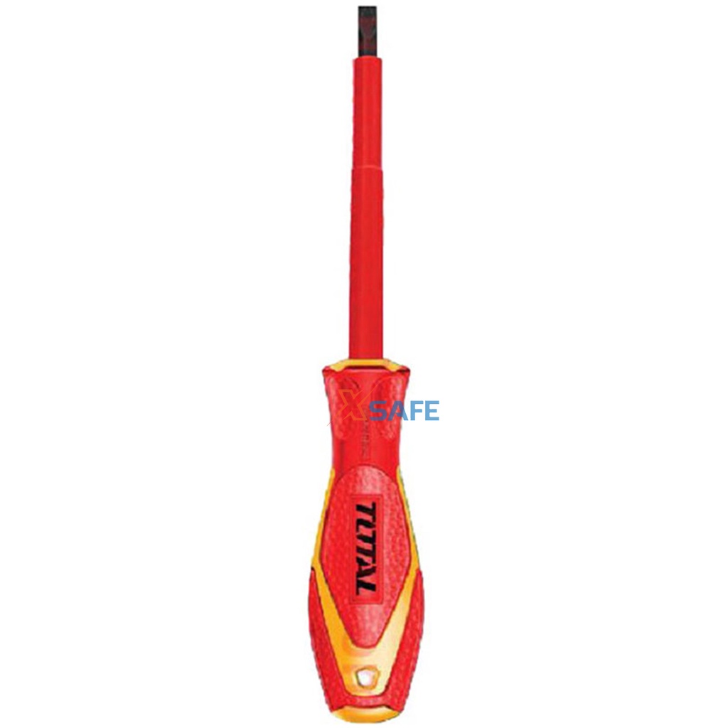 Tua vít dẹp cách điện 1000V TOTAL Tuốc nơ vít cách điện chất liệu CR-V chống oxy hoá, chống ăn mòn, không bị gỉ sét