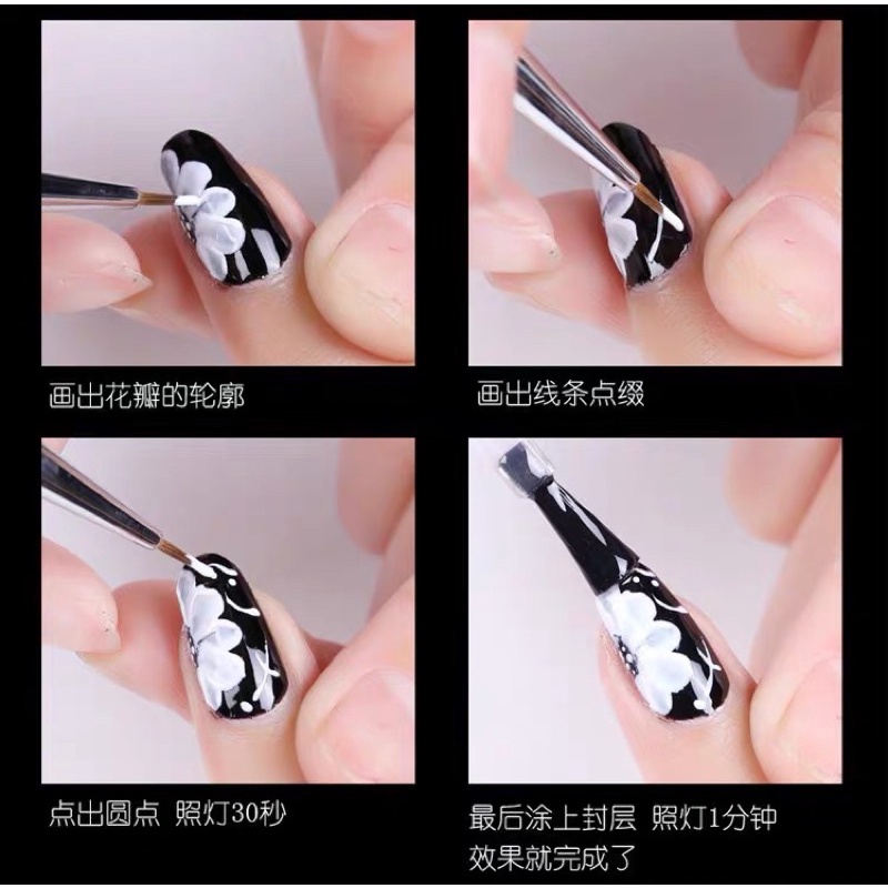 Set gel vẽ nail 12 màu loãng