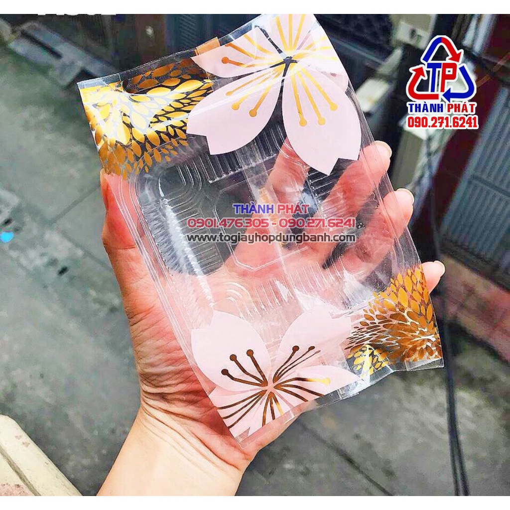 100 Khay kèm túi đựng bánh trung thu 150g - 200g - nhiều mẫu túi hàn miệng mới nhất 2023