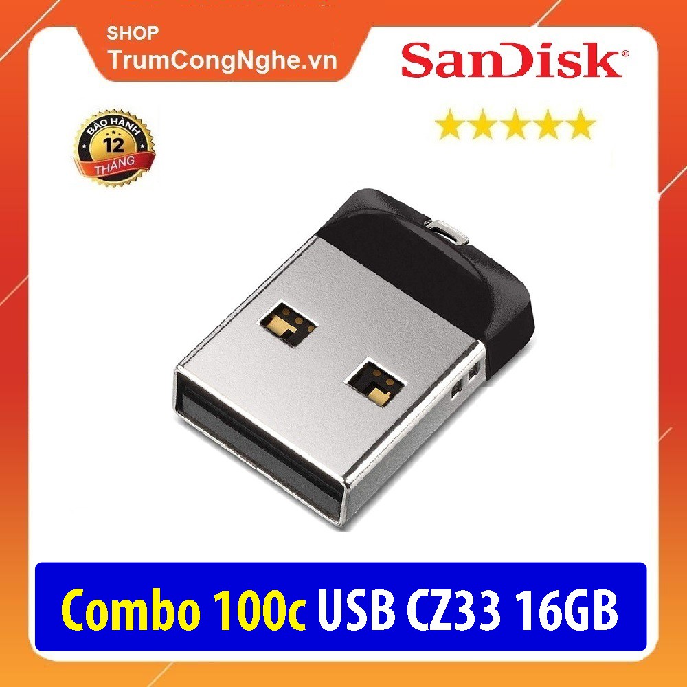 [Sỉ Combo] 100c Usb cz33 16gb nhỏ mini dùng cho ô tô, đàn , loa , đài...