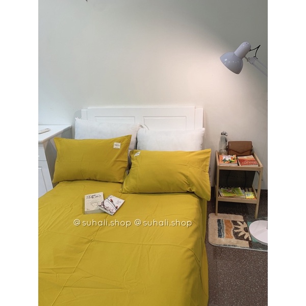Ga lẻ hoặc vỏ gối lẻ Suhali Shop, ga giường Cotton Tici, drap vỏ gối màu trơn