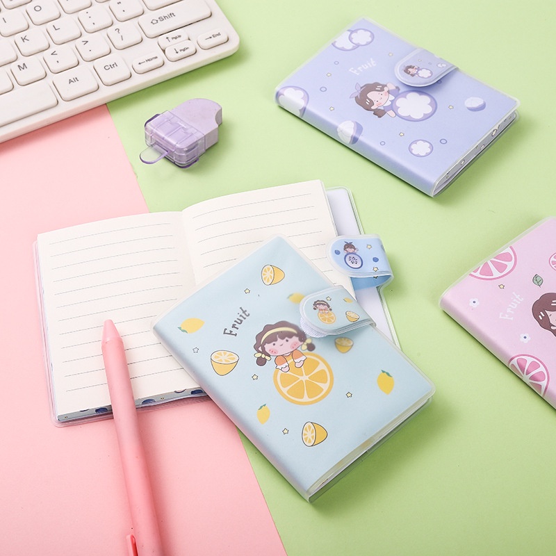 Sổ Tay Mini A7 Có Khóa Cài Bằng Nhựa Dành Cho Nữ