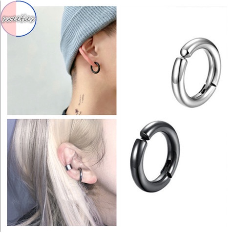 Hoa tai dạng vòng phong cách punk hip hop thời trang cho nam và nữ