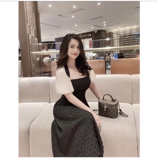 Đầm tiệc phối tay voan bigsize