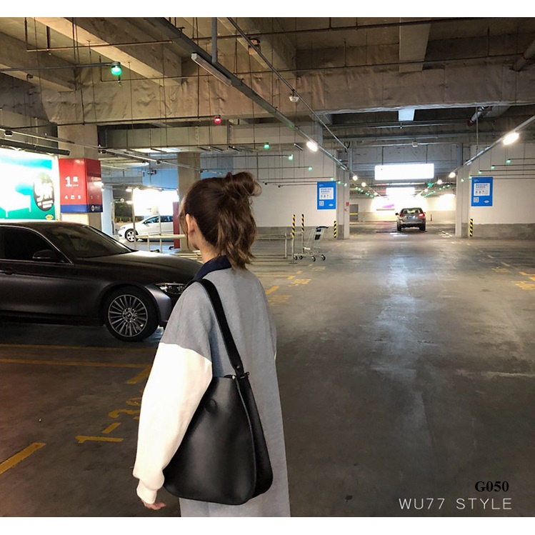 Túi xách nữ kèm ví đeo vai đeo chéo, form đứng chất da trơn dày mịn H24