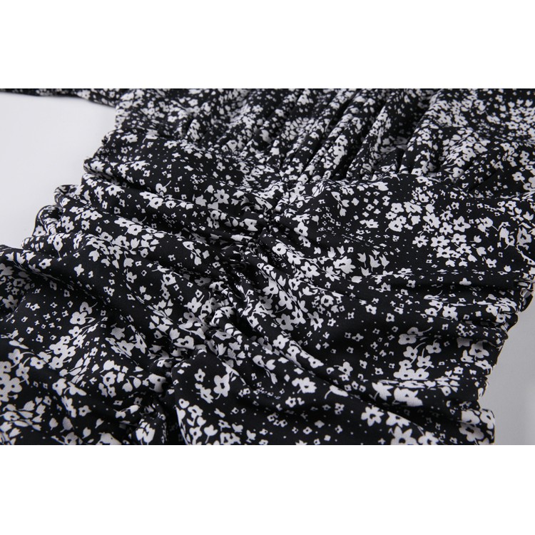 Đầm Dài Tay In Hoa Xinh Xắn Thời Trang Cho Nữ 40142