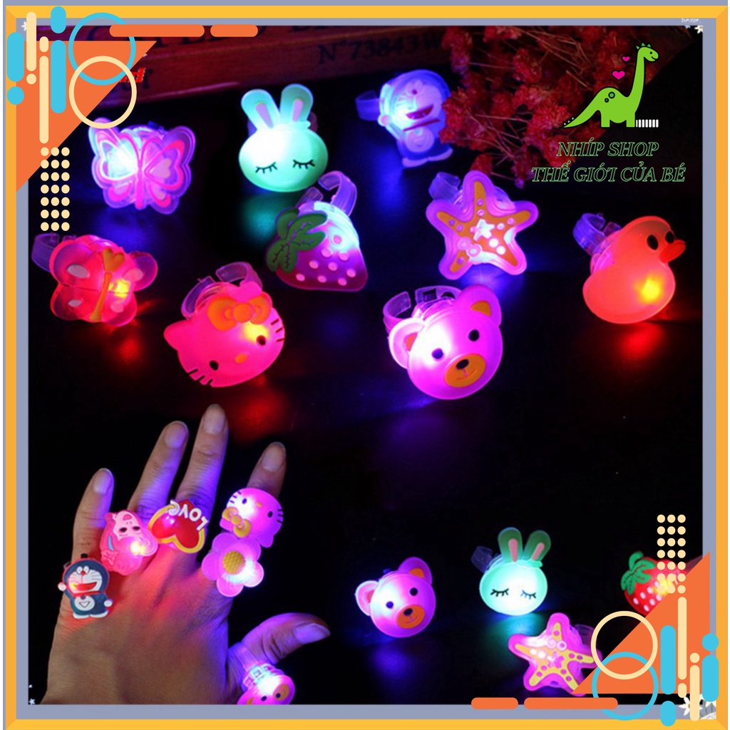 Nhẫn Hoạt Hình Có Đèn Led Phát Sáng Độc Đáo Cho Trẻ Em - Nhíp Shop