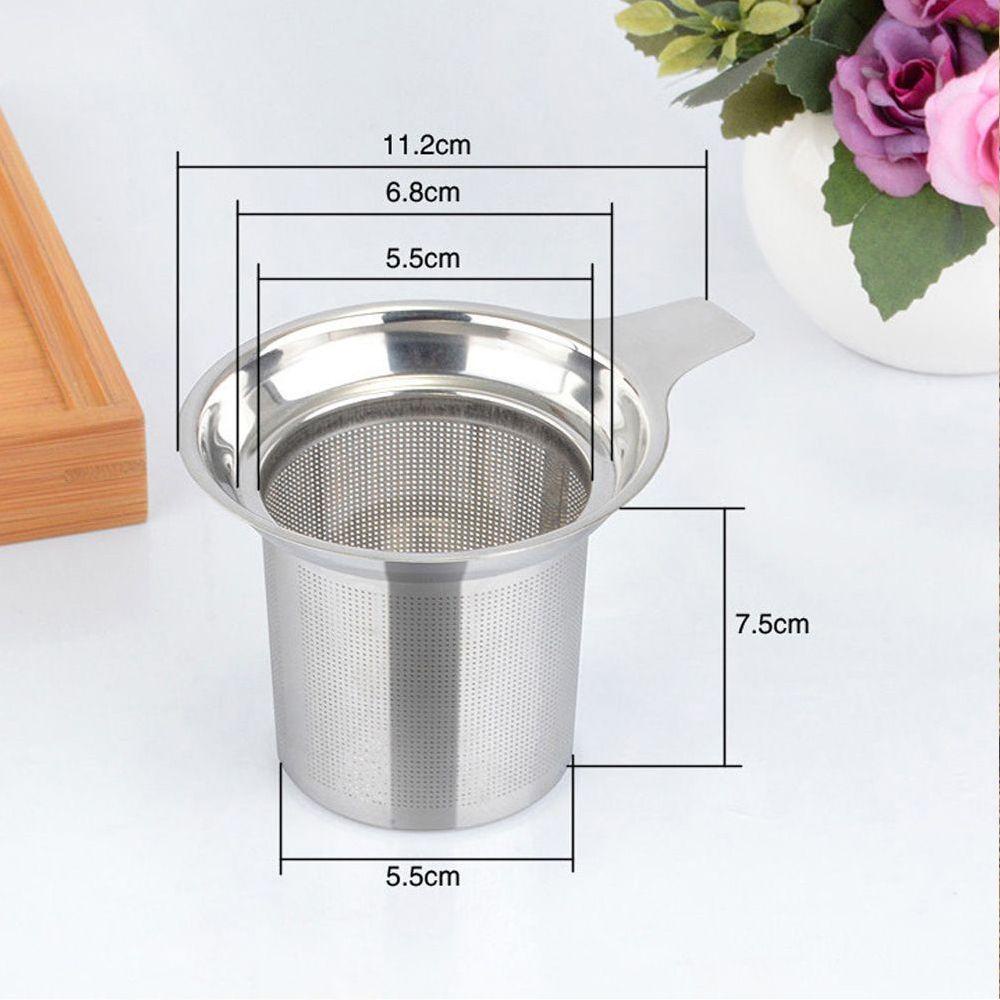 1 Dụng Cụ Lọc Trà Bằng Thép Không Gỉ Tái Sử Dụng Được