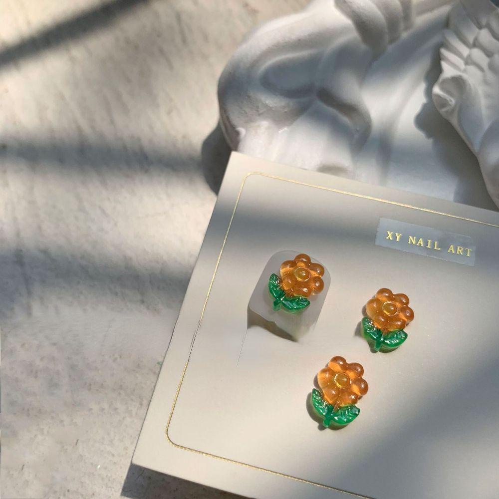 Phụ Kiện Trang Trí Móng Tay Bằng Resin Màu Sắc Ngọt Ngào Phong Cách Hàn Quốc|Bộ Nguyên Liệu Trang Trí Móng Tay Nghệ Thuật Hình Hoa Trong Suốt DIY