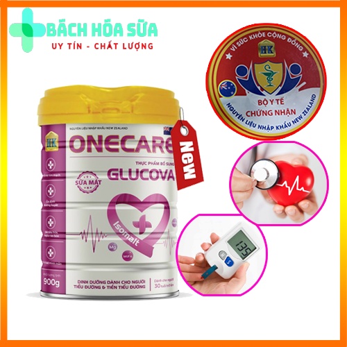 Sữa tiểu đường Onecare Glucova 900g – Dành Cho Người Tiểu Đường và tiền tiểu đường từ 30 tuổi trở lên