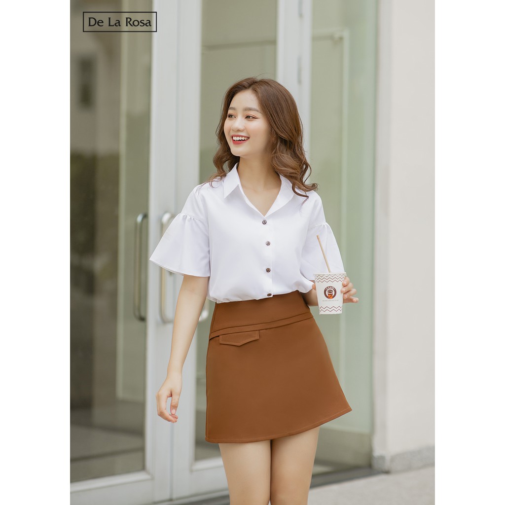 Chân váy ngắn công sở form A nắp túi - De La Rosa | BigBuy360 - bigbuy360.vn