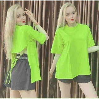Áo hở lưng cột dây form rộng A221