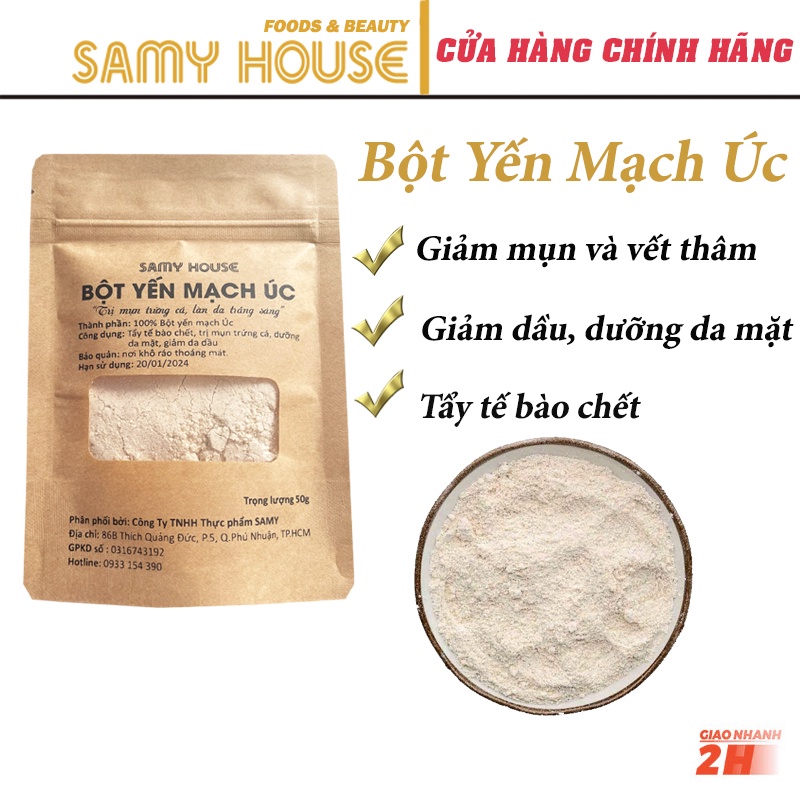 Bột Yến Mạch Úc đắp mặt nạ