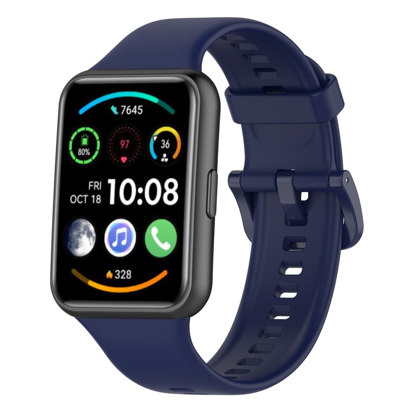 Dây Đeo Thay Thế Chất Liệu Silicon Màu Trơn Cho Apple Watch Fit 2 2