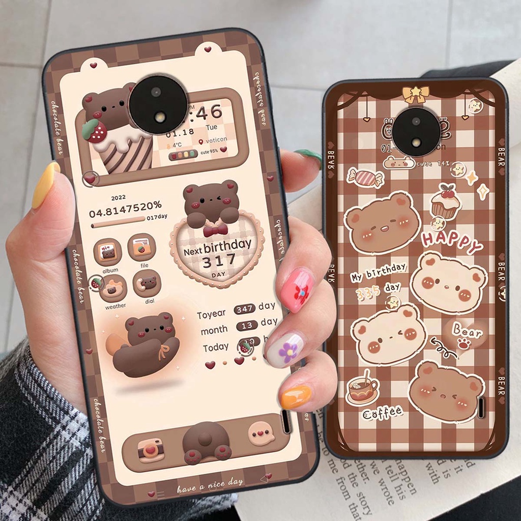 Ốp lưng Nokia C20 hình 3D gấu bear, thỏ cute hình nền đẹp