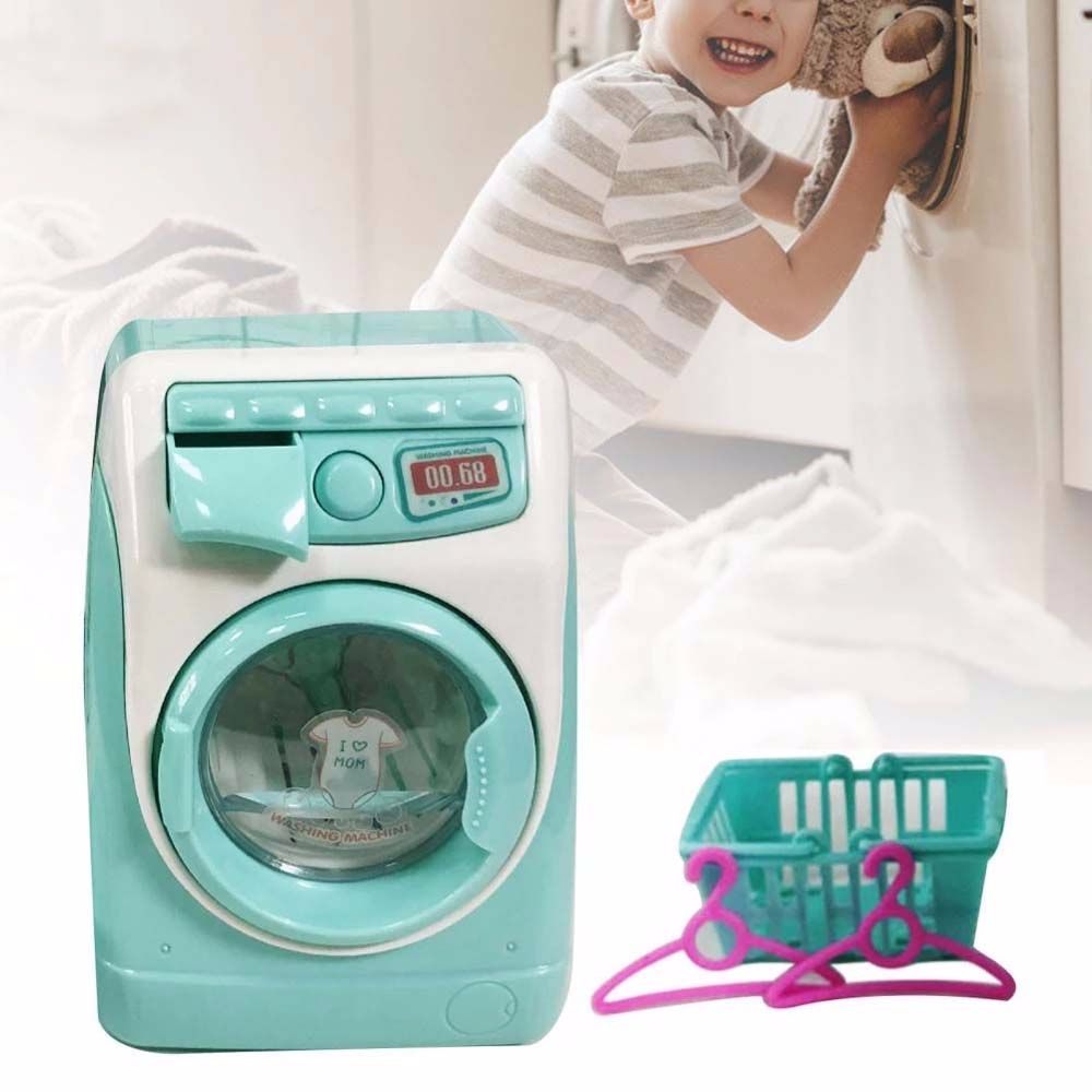 Mô hình đồ chơi máy giặt mini vui nhộn trang trí nhà búp bê cho bé