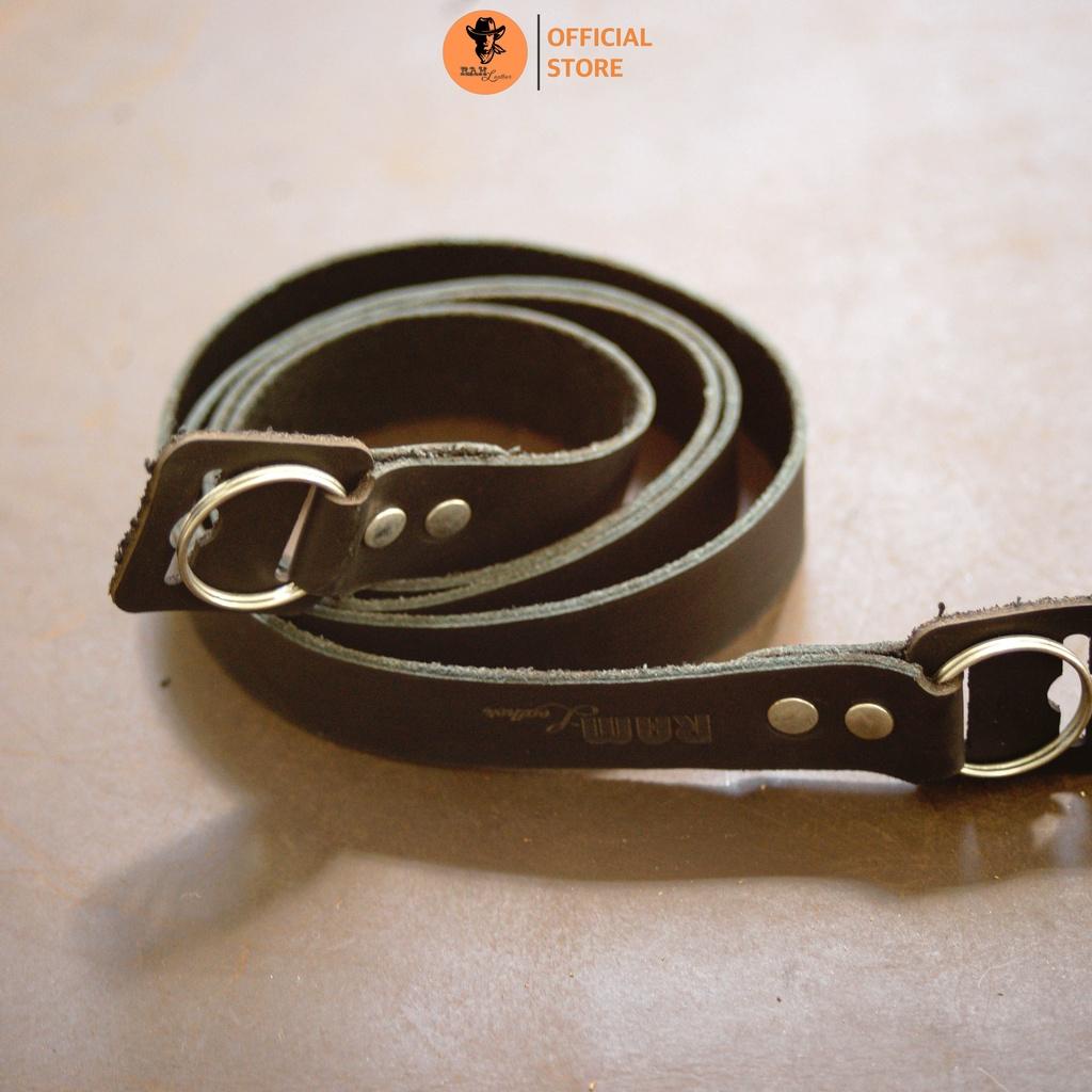 Dây đeo máy ảnh da bò màu đen - RAM Leather A22