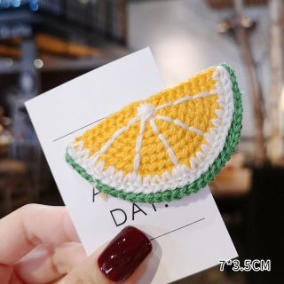 Kẹp Tóc Len Dệt Kim Hoa Quả