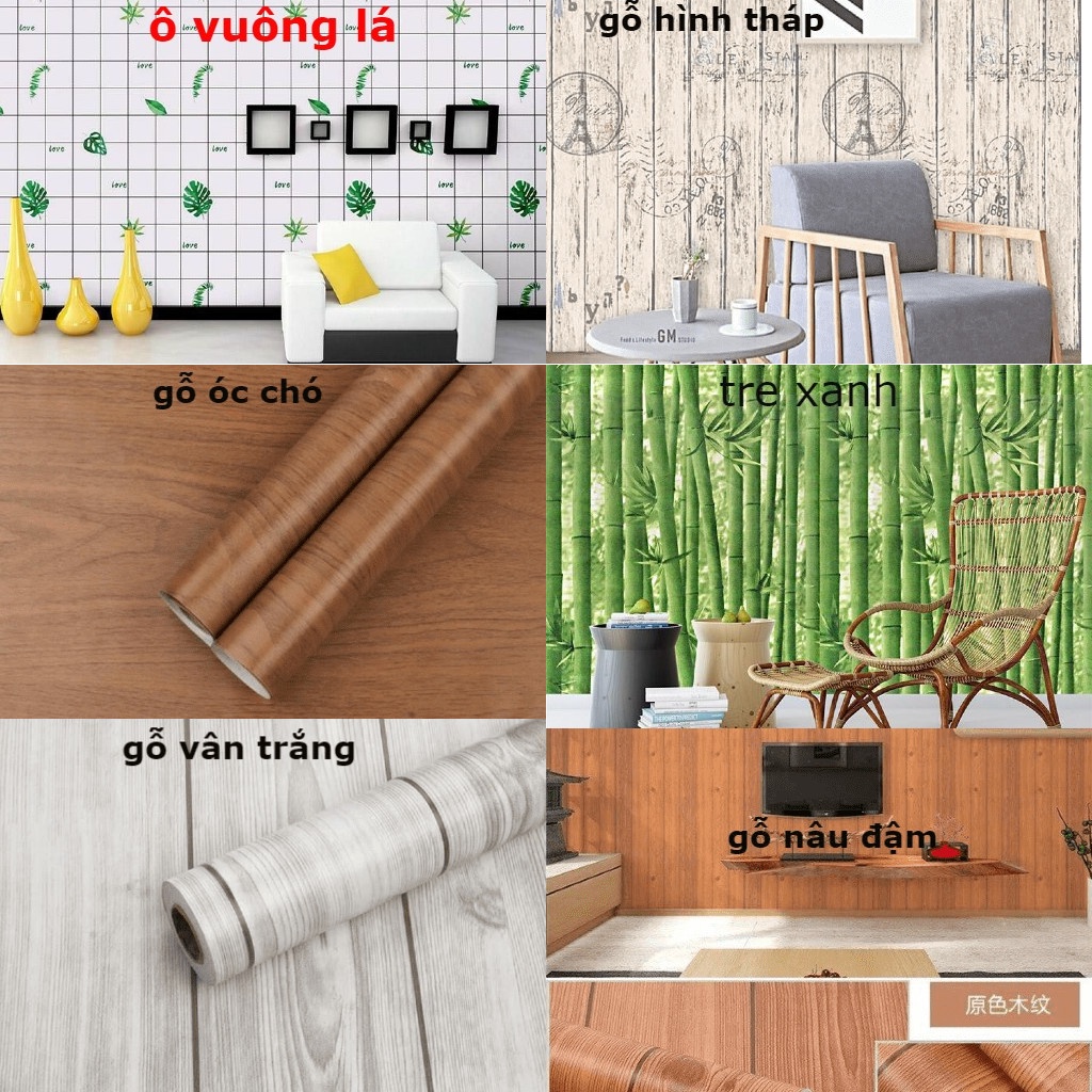 DECAL 10m Giấy dán tường khổ rộng 45cm  - MẶT NHÁM MÀU THUẦN NHIỀU MẪU