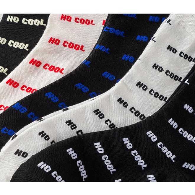 Vớ Tất cotton chữ NO COOL cao cổ Nam Nữ phong cách trẻ trung, năng động.