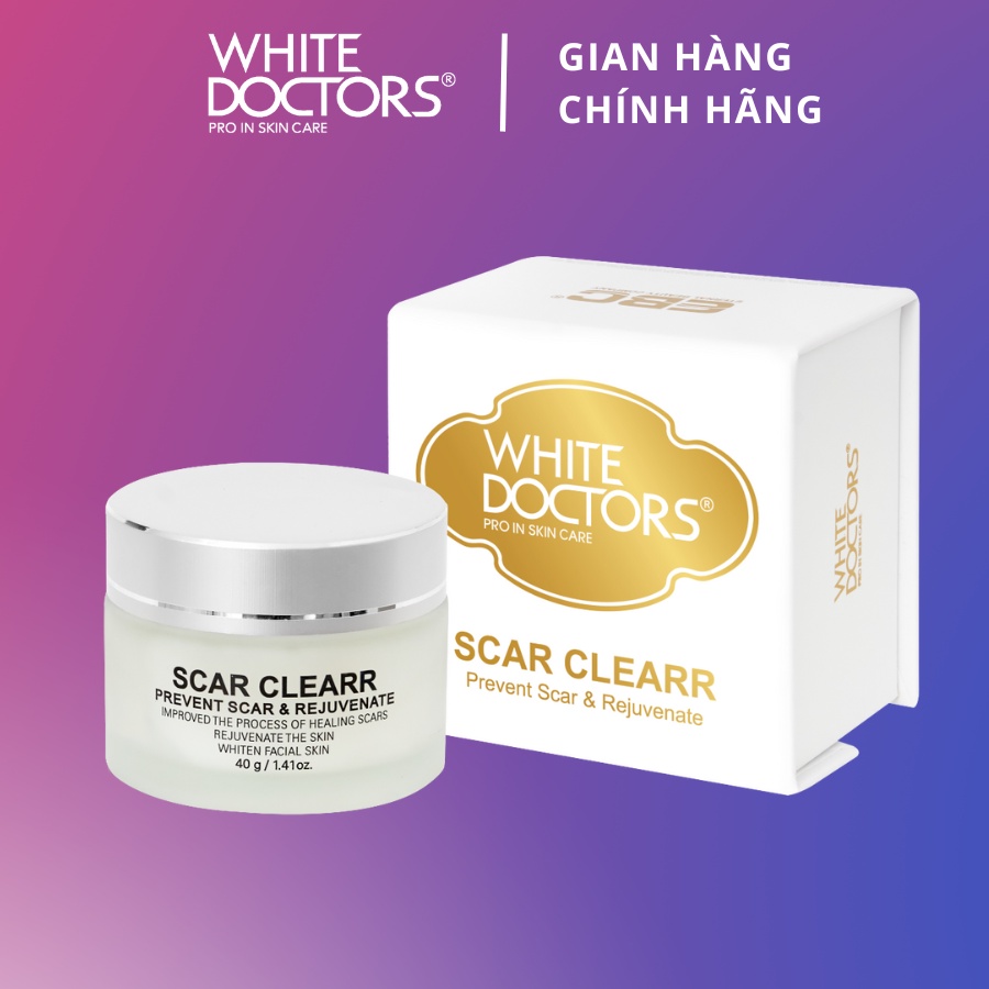 Kem mờ sẹo thâm rỗ White Doctors Scar Clearr trẻ hóa làn da 40g