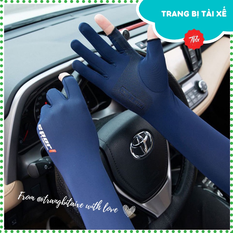 Găng tay chống nắng dài tay nam nữ đi xe máy lái ô tô mùa hè xỏ 2 ngón giá rẻ đi phượt chơi thể thao chính hãng sport.