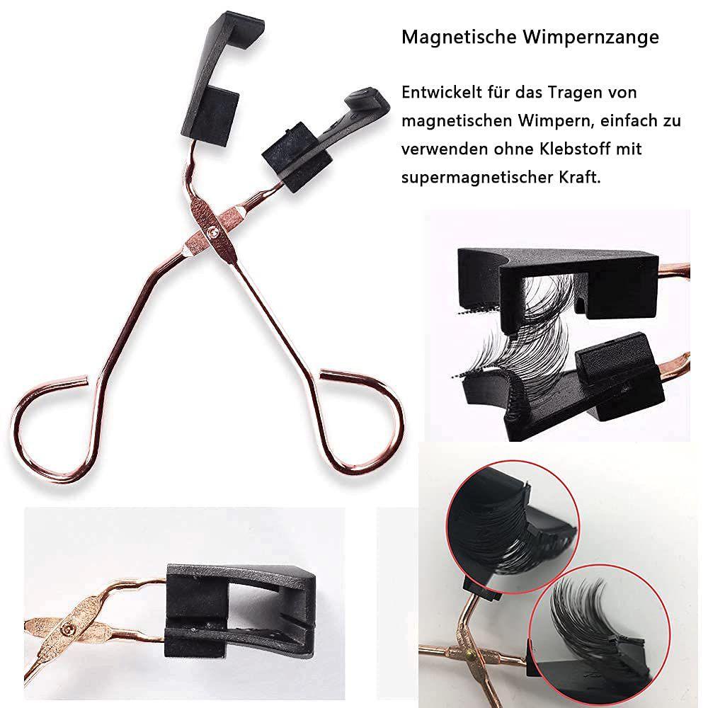 OCEANMAP Set 8 Lông Mi Giả 3D Từ Tính Kèm 5 Cặp Lông Mi Giả Tự Nhiên