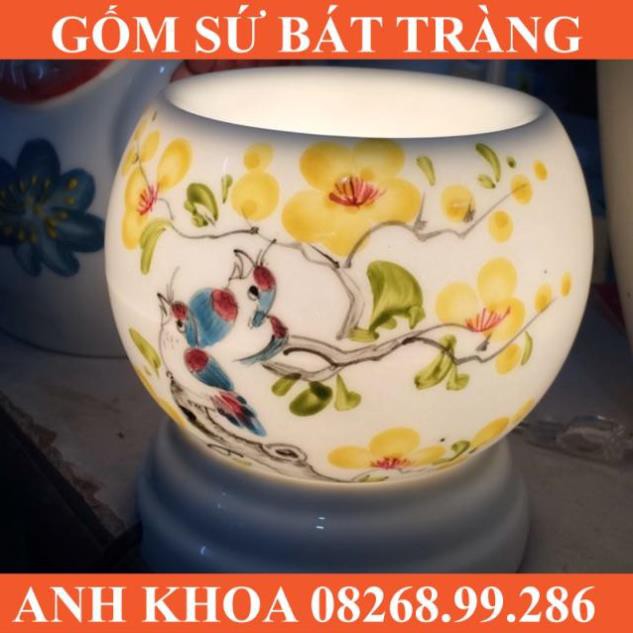 Combo Đèn size nhỡ và 1 tinh dầu - Gốm sứ Bát Tràng Anh Khoa