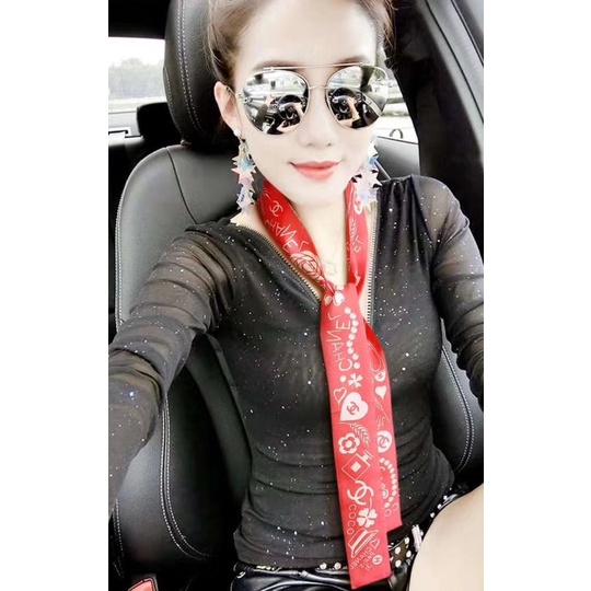 Khăn Quàng Cổ / Túi Xách / Khăn Quàng Cổ Bằng Lụa In Họa Tiết Chữ CC Thời Trang Cho Nữ