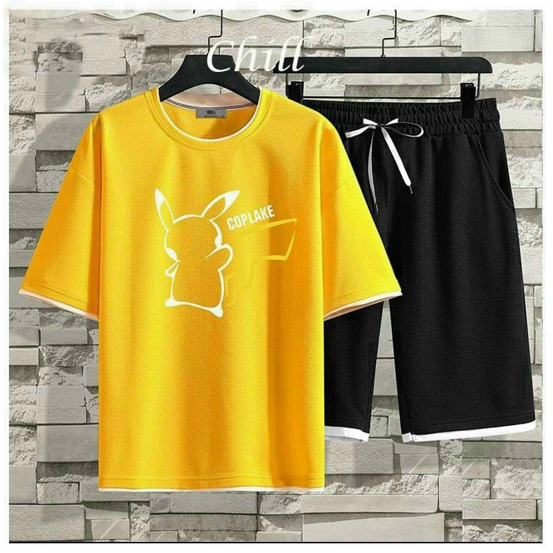 ĐỒ BỘ THỂ THAO NAM SET BỘ THỂ THAO IN HÌNH PIKACHU SIÊU NGẦU TẬP GYM HAY ĐI CHƠI ĐỀU ĐẸP MÁT MẺ THẤM HÚT MỒ HÔI