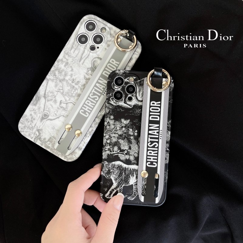 Ốp Điện Thoại IMD Họa Tiết Hoa Có Dây Đeo Cho IPhone 12 Pro Max X XS Max XR 8 7 Plus 11 14 Pro Max
