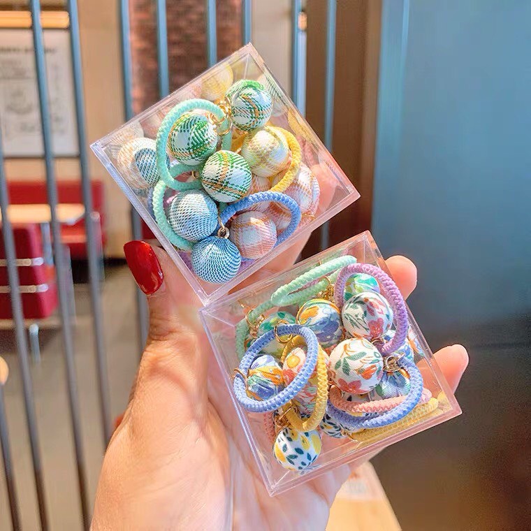 Hộp chun buộc tóc cute cho bé phong cách hàn quốc dễ thương