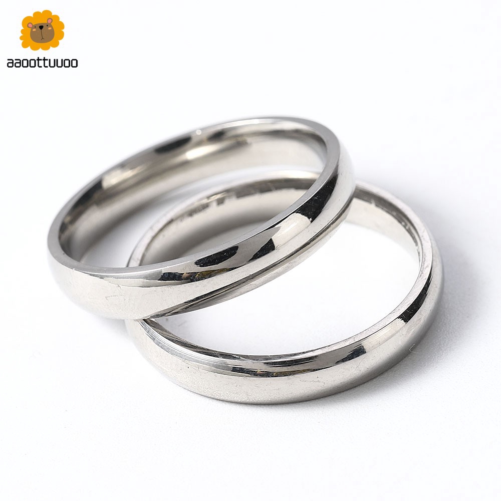 Nhẫn Cưới Thép Không Gỉ Mạ Bạc Size 5-13