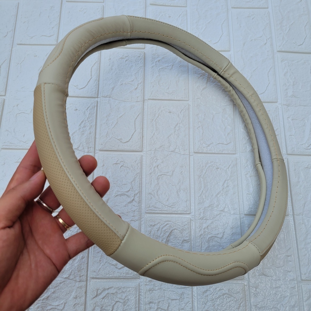 Bọc Vô Lăng, Tay Lái Ô Tô Chất Liệu Da Bò Thật 100% Size 38cm Cho Mọi Dòng Xe