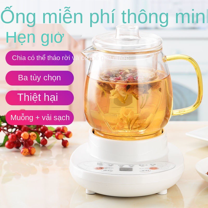 Bình Chăm Sóc Sức Khỏe Gấu Nhỏ Thái Đa Năng Ấm Pha Trà Thủy Tinh Tự Động Mini Văn Phòng