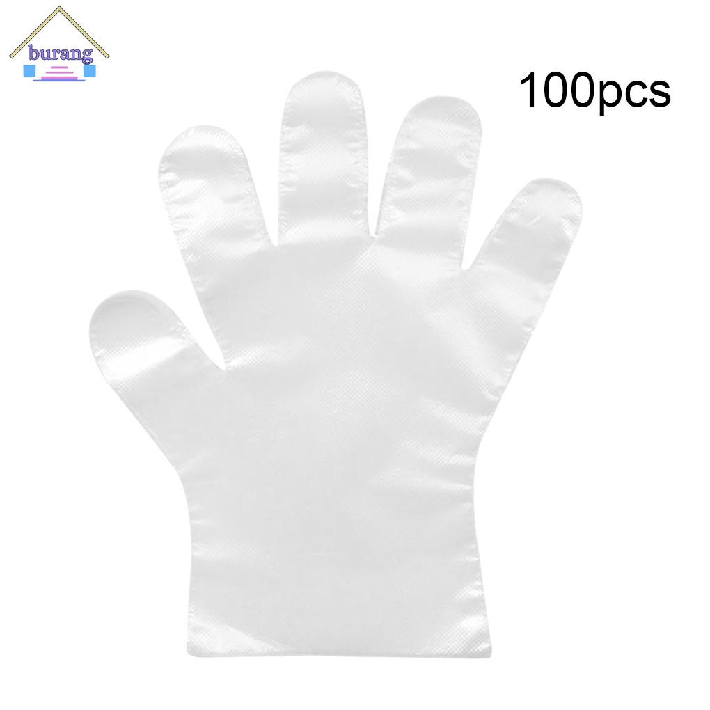 100 Găng Tay Nylon Trong Suốt Dùng Một Lần