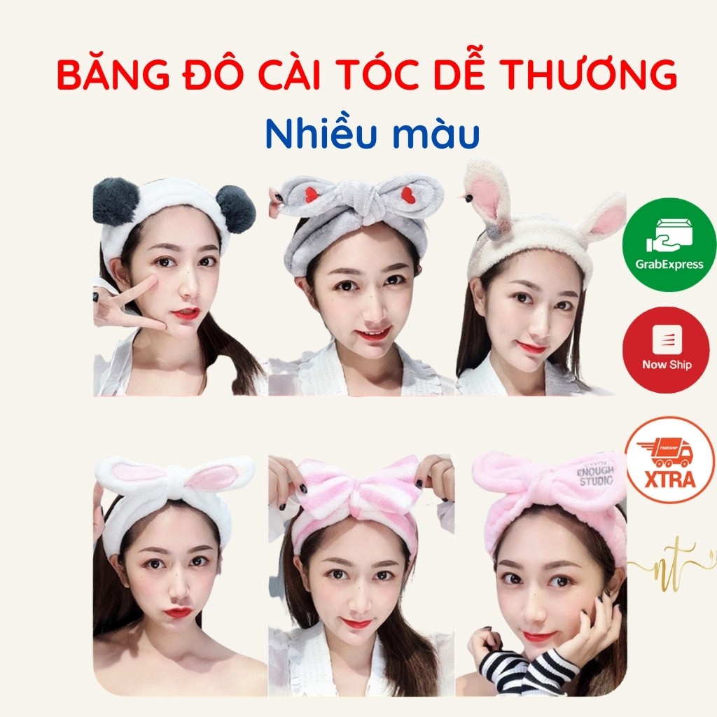 Băng Đô Cài Tóc Tai Thỏ Hàn Quốc dễ thương