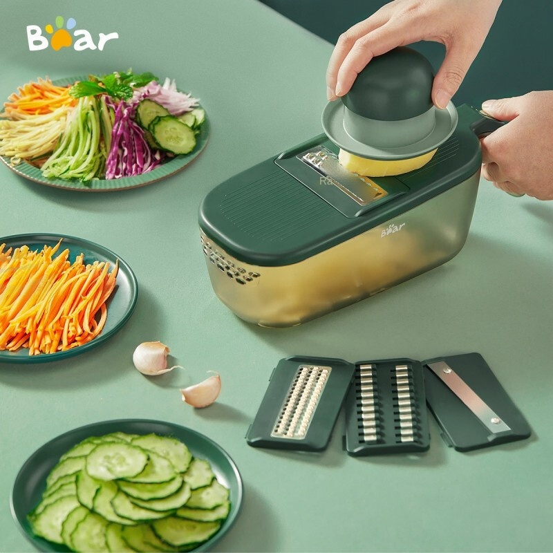 Máy cắt rau củ quả đa năng Bear CX-D0009-P01 Máy thái rau củ cắt nhỏ cống rãnh