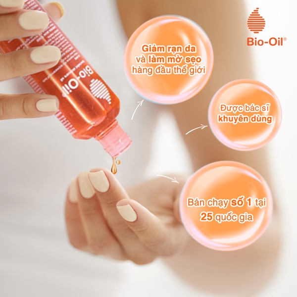 Dầu Chăm Sóc Da Bio-Oil 25ml - giúp giảm rạn da, mờ sẹo, đều màu da