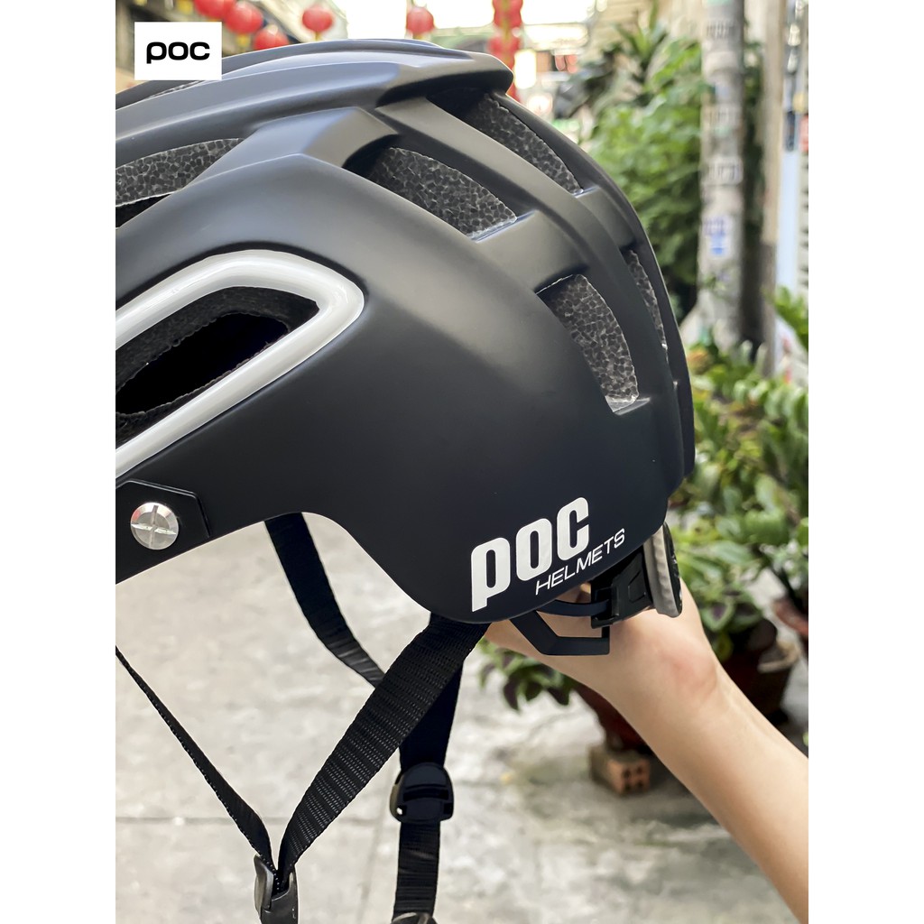 MŨ BẢO HIỂM THỂ THAO POC 07 MÀU ĐEN NHÁM CÓ TÚI VÀ HỘP CHÍNH HÃNG
