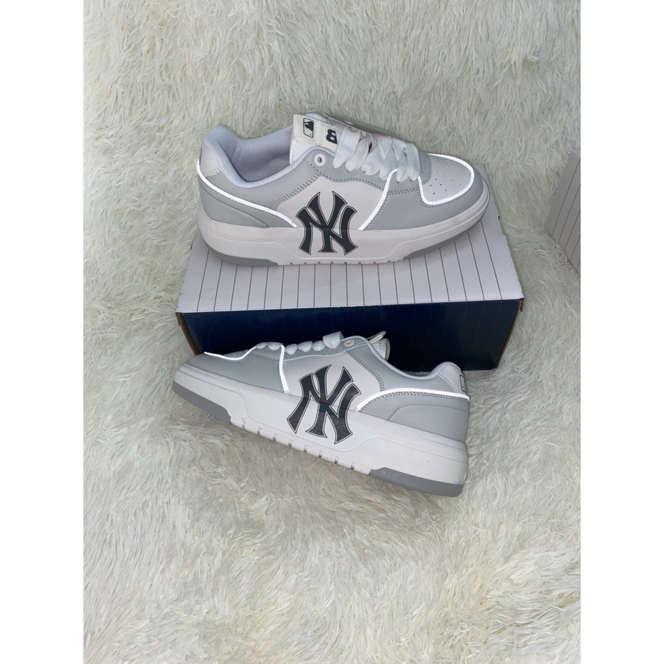 Giày Thể Thao MLB Chunky Liner New York Yankees trắng xám hot trend 2022, MLB Chunky xám