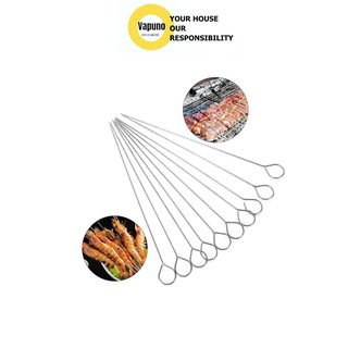 Cây Xiên Thịt Inox Cao Cấp Không Gỉ 35cm Cho Bếp Nuớng Than Hoa