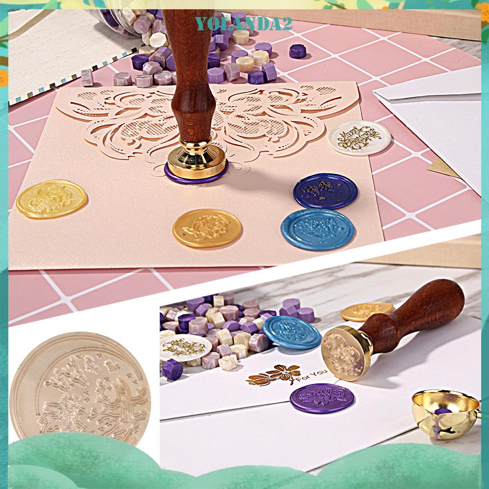 Con dấu sáp niêm phong thiệp hình mặt trăng cổ điển DIY