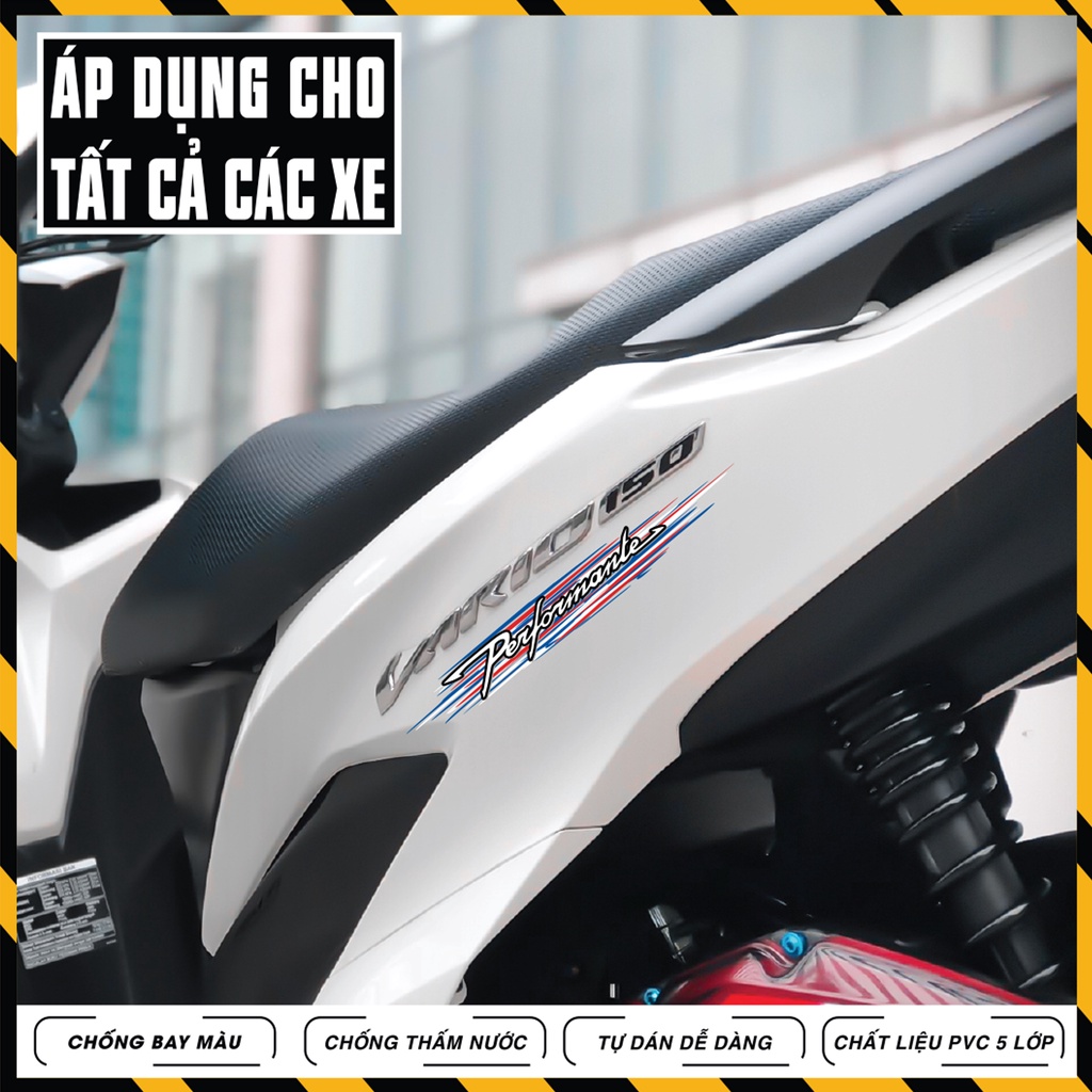 Tem Xe Performance Dán Xe Máy, Xe Điện | DVT PERFORMAN 01 | Sticker Chống Nước, Bền Màu, Dán Đa Vị Trí